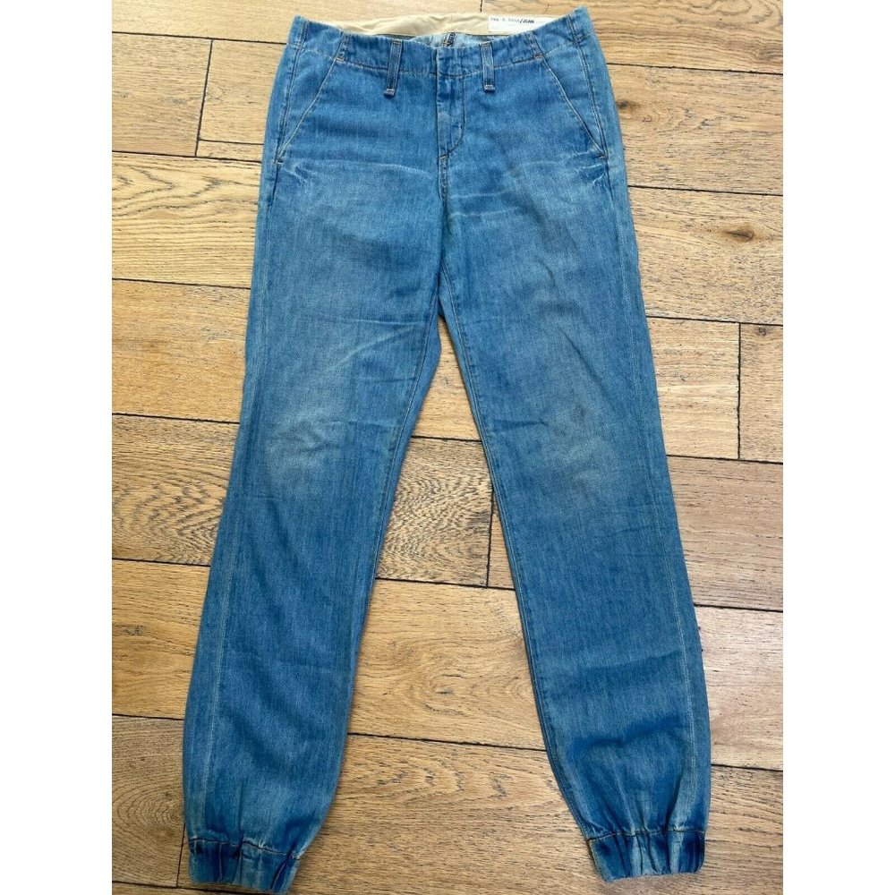 RAG & BONE Pajama Jogger Jeans DRAKES Medium Wash - Picture 8 of 12